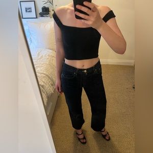 Pearl Knit the chubby tank in black